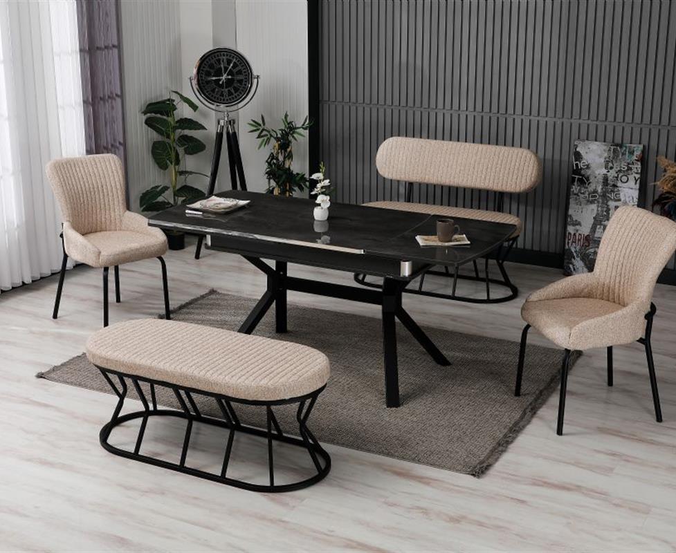 İncimo Masa Sandalye bank chair table penç fotoğraf 3